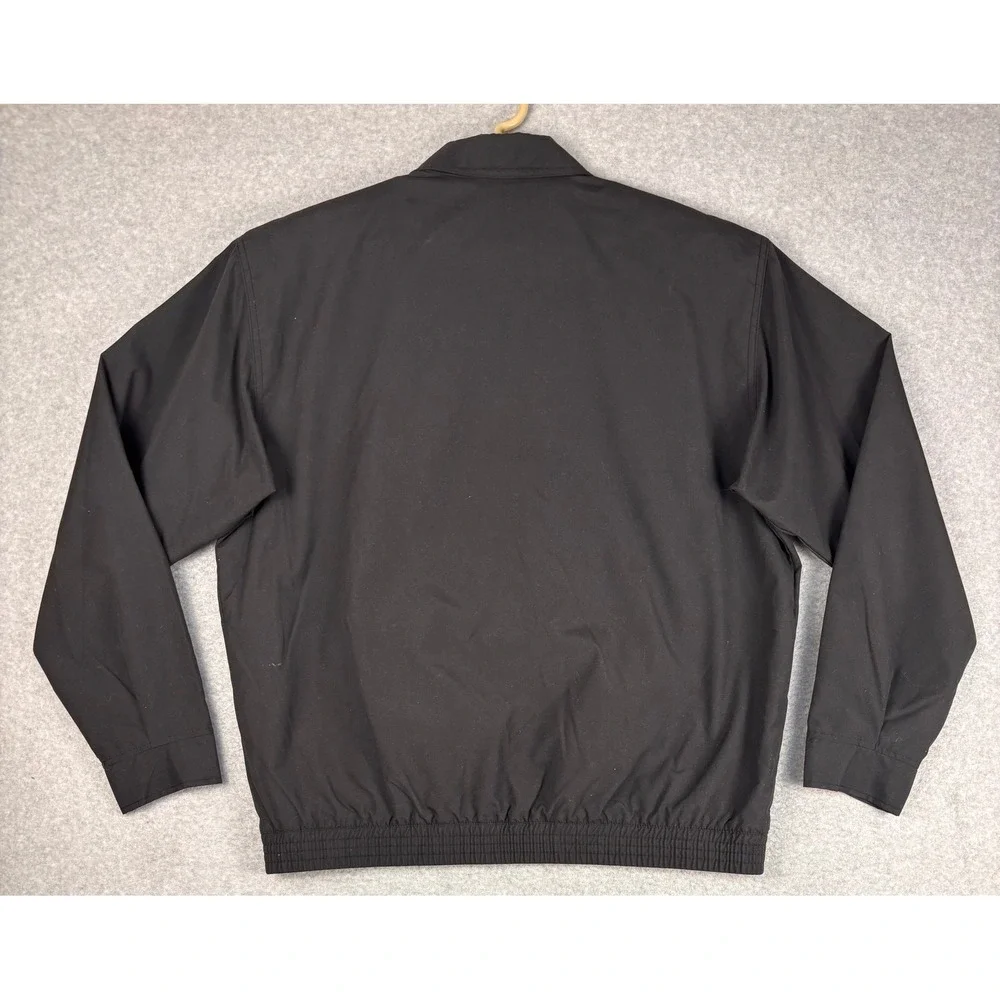 Chaps‎ Mens Harrington Jacket Black Full Zip Plaid Lined Large - Picture 5 of 7